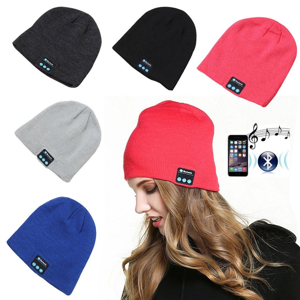 Wireless Bluetooth 4.2 Music Beanie Knit Hat & Mic